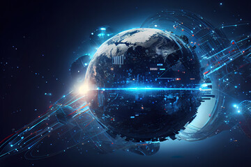 Wall Mural - artificial intelligence technology background template. generative ai