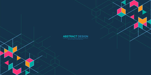 Wall Mural - creative idea of modern design with abstract geometric background. minimalist vector texture with po