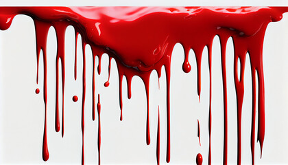 Wall Mural - red paint drip