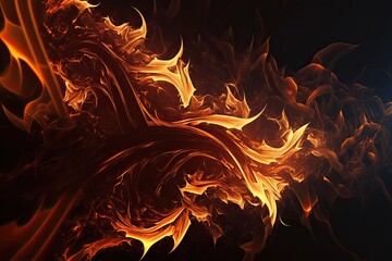 Sticker - texture of abstract fire blazes to use as a banner backdrop. Generative AI