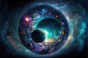 Wall Mural - Planeten bunt