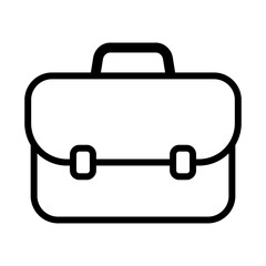 Wall Mural - briefcase icon. business bag icon. suitcase, portfolio symbol, linear style pictogram isolated on wh