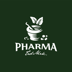 vintage logo pharmacy template illustration