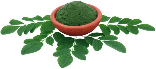 Sticker - Edible moringa leaves with ground paste