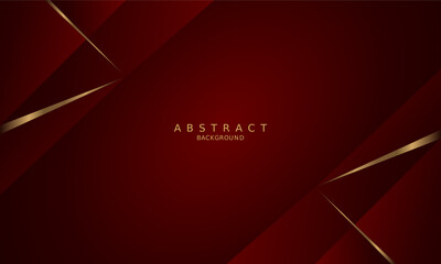 Wall Mural - dark red luxury premium background and gold line