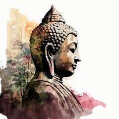 Wall Mural - illustration for Buddha Purnima or Vesak Day, Generative ai