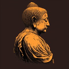 Wall Mural - illustration for Buddha Purnima or Vesak Day, Generative ai