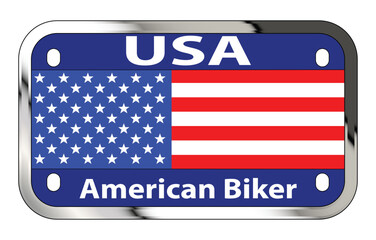 Wall Mural - USA Motorcycle License Plate