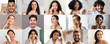 © Prostock-studio - Cheerful young multiracial men and women apply cream on face, combing hair, enjoy spa treatments at home