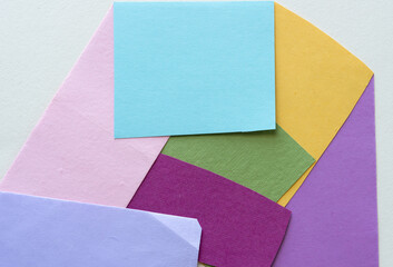 easter or spring colors on blank paper