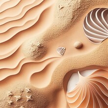 Serene Seaside: A Calming Aesthetic Of Shells And Sand