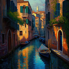 Impressionism Venice Canal