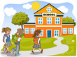 © serkan - children going to school cartoon vector