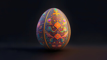 Canvas Print - Easter Concept with Designer Egg.