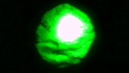 Wall Mural - black background. motion. yellow and green abstract uneven spot twitching in different directions in