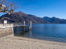 Ferry Dock On Lake Como