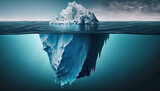 Fototapeta Na sufit - Iceberg in the ocean. Based on Generative AI