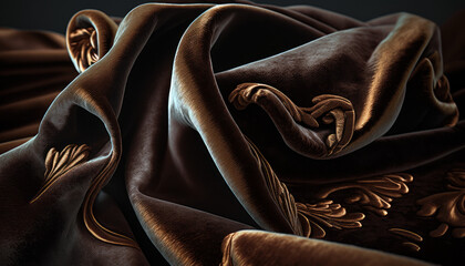 satin silk textile fashion luxury background generative ai, generativ, ki