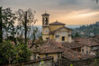 Church of Santa Grata Inter Vites in Bergamo. Scenic views of Citta Alta, town's upper district. Bergamo, Italy.