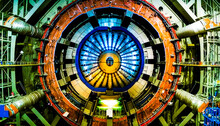 The Large Hadron Collider At Cern. Generative AI.