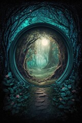 Wall Mural - Portal in woods