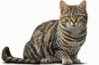 Realistic drawing of a cat (Felis silvestris catus) for a pet encyclopedia. Image on white background. Generative AI