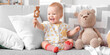 © Pixel-Shot - Happy little baby with toys at home