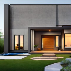 Wall Mural - A modern house with a warm and inviting interior design 3_SwinIRGenerative AI