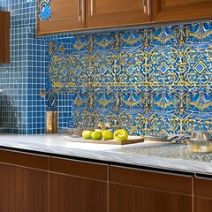 Wall Mural - Patterned tile can add a bit of fun and flair to your kitchen2, Generative AI