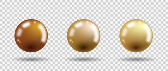 Set of vector 3d glossy balls. Blue and cyan color. Vector EPS 10
