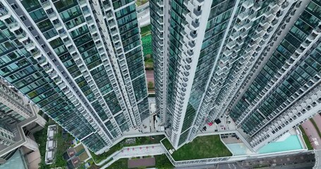 Wall Mural - Top down view of Hong Kong residential district