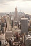 Fototapeta  - High angle view of Manhattan in New York City.