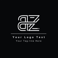 BZ ZB B Z initial based letter icon logo