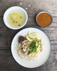 Canvas Print - Rice steamed with chicken Chinese food