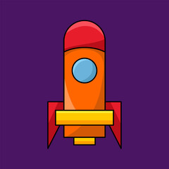 Canvas Print - Space rocket cartoon kobject illustration