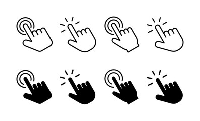 Hand click icon vector for web and mobile app. pointer sign and symbol. hand cursor icon