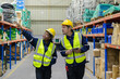 © Washburn - Store clerks inspect products, warehouses, industrial and logistics supply chains.