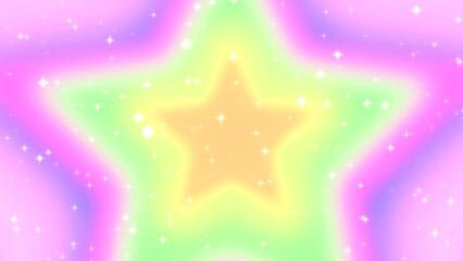Wall Mural - abstract star holographic blurred glowing pastel gradient background