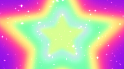 Wall Mural - abstract star holographic blurred glowing pastel gradient background