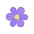 Cute purple flower stationary sticker oil painting