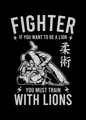 Wall Mural - TRAIN WITH THE  LION JIU JITSU
