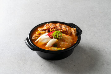 Korean food dish Kimchi stew 김치찜