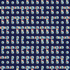 Aufkleber - Cartoon pattern with iridescent neon gradient. Geometric background. 3d rendering digital illustration background