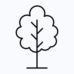 icon tree vector design illustration line art