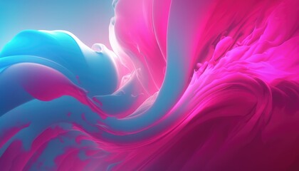 Wall Mural - Mesmerizing Swirling Pink and Blue Abstract Background. Generative AI illustration.