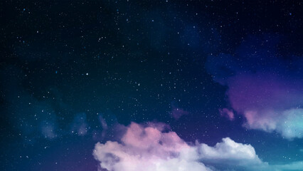 nebula and stars in night sky, abstract background