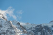 Impressive snow covered mountain scenery at the Kleine Scheidegg in Switzerland