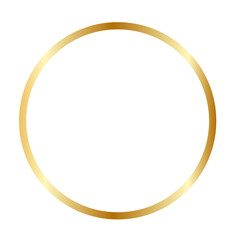 Wall Mural - Golden Circle, golden border, golden frame, wedding ornament, luxurious gold circle