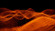 Abstract Medical Technology Background. Orange, Innovation Medicine Concept. 3D Render.