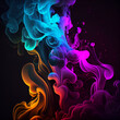 © Muhammad - Neon smoke background. Created by AI tool.